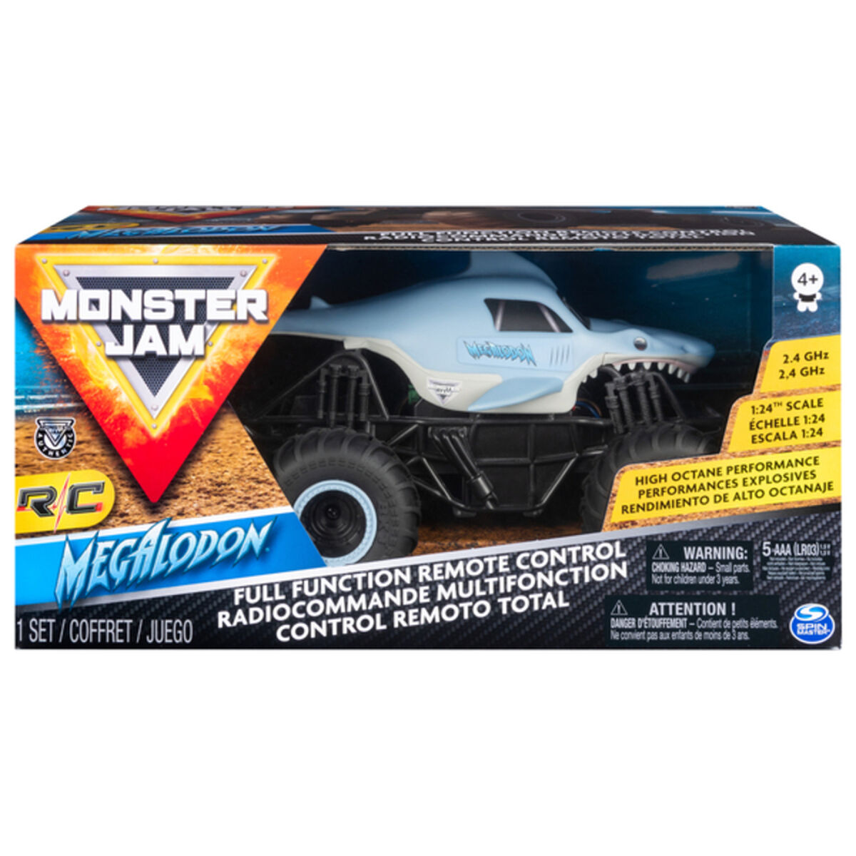 Carro Rádio Controlo Monster Jam Megalodon 1:24